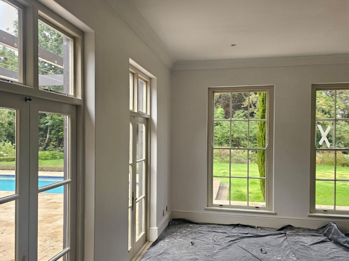 Large Cape Town property during exterior coating works