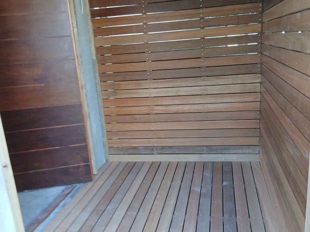 Balcony decking and screen finished after waterproofing